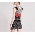 Embroidered Lace Elegant Sleeveless Ladies Dinner Dress